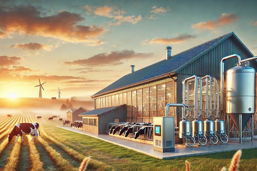 Modern dairy farm in Ukraine