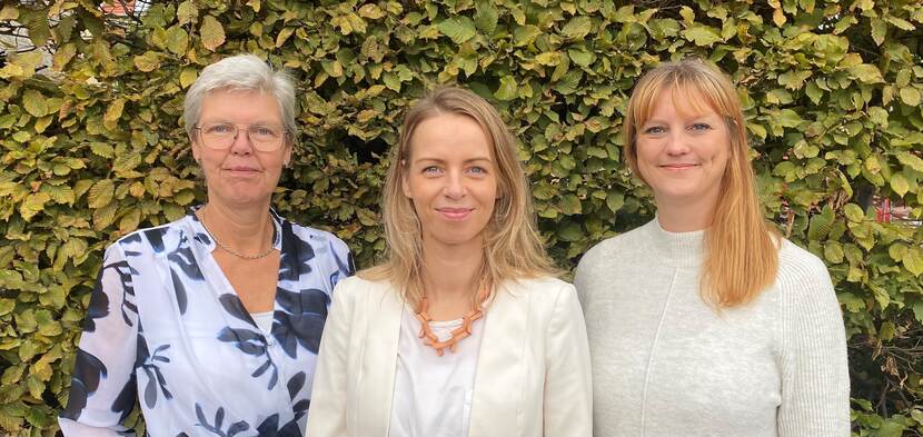 Team LVVN-raad Scandinavië. V.l.n.r. Renske Nijland, Senior landbouwadviseur, Kirsten Peeters, LVVN-raad, Chantal van der Wulp, Managementassistent